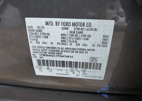 2023 Ford Explorer St from USA, damaged, VIN 1FM5K8GC1PGA70814